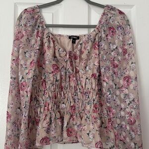 Express Floral Blouse Size M